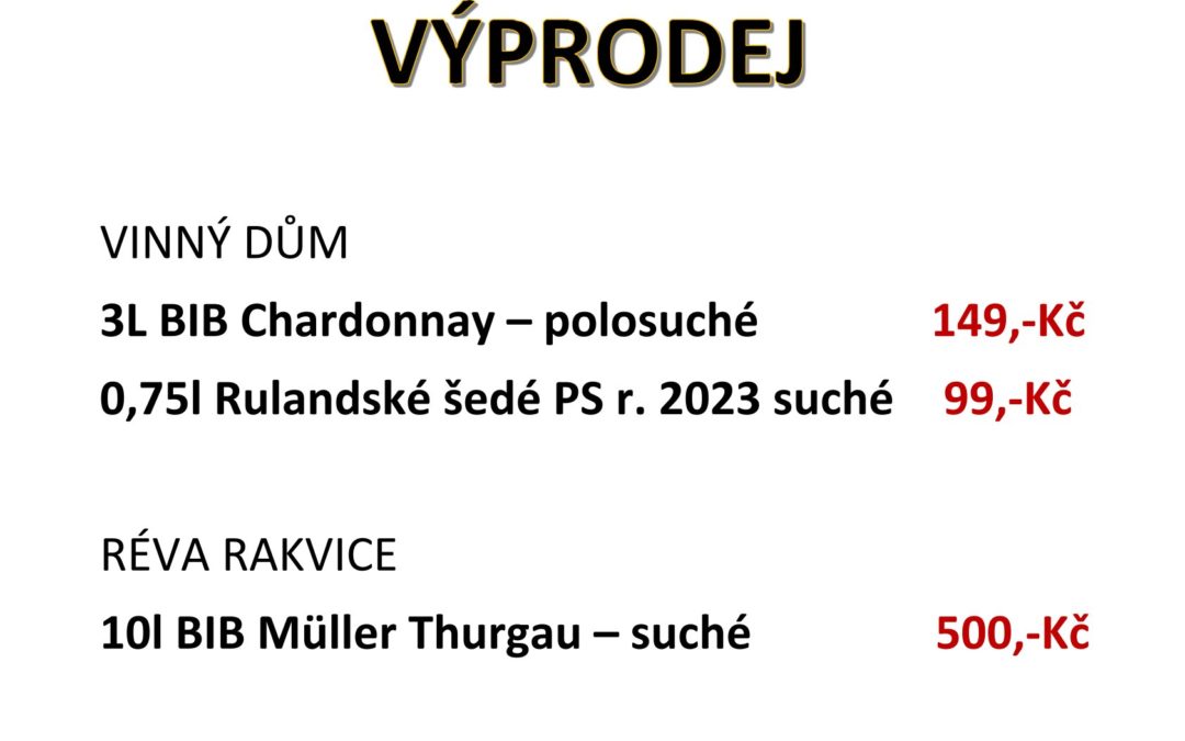 VÝPRODEJ