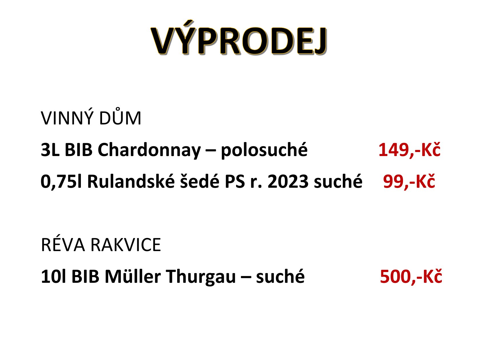 VÝPRODEJ